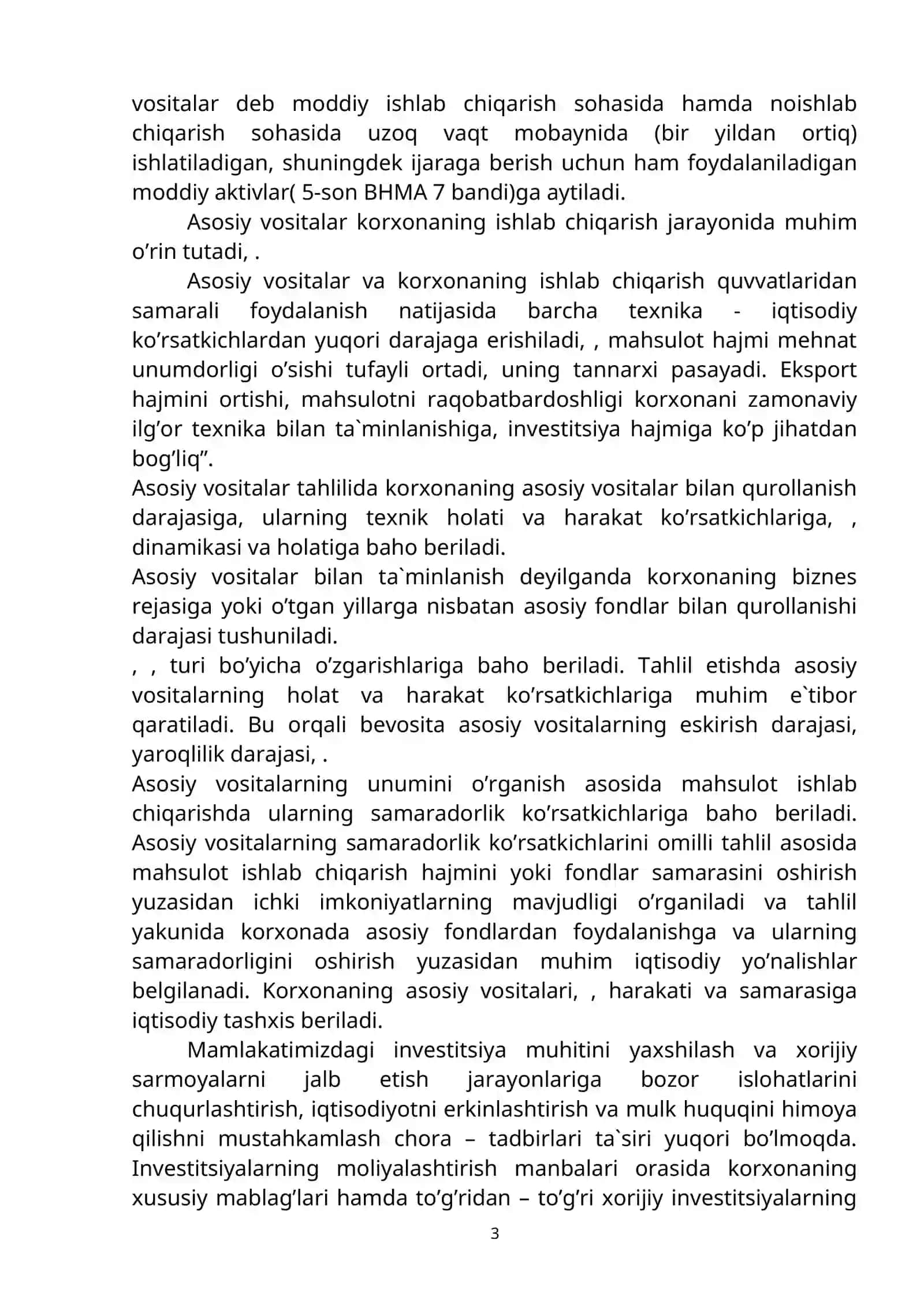 Asosiylar bilan ta`minlanganlik va ulardan foydalanish samaradorligi tahlili 3