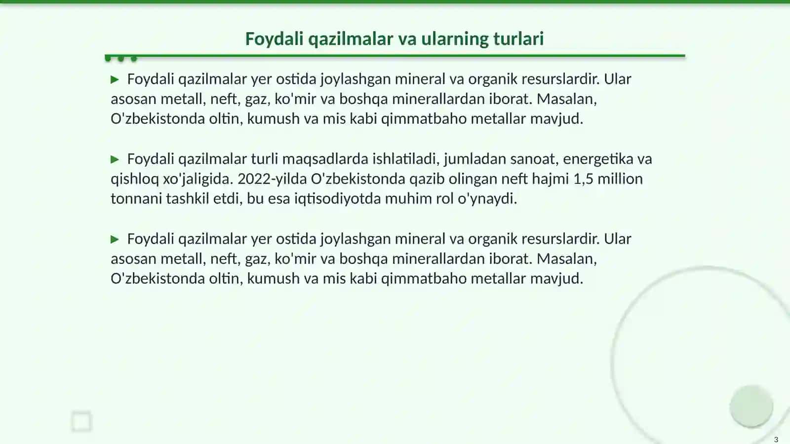 Foydali qazilmalar 3