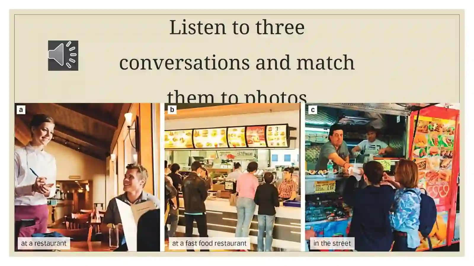 Ordering food 3