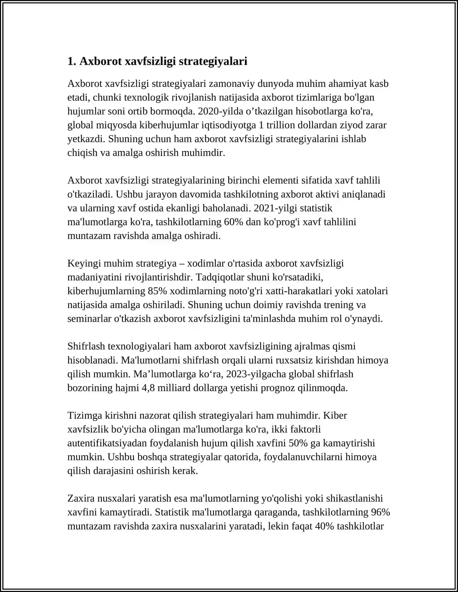 AXBOROT XAVFSIZLIGI PRATAKOLLARI TASNIFI 3