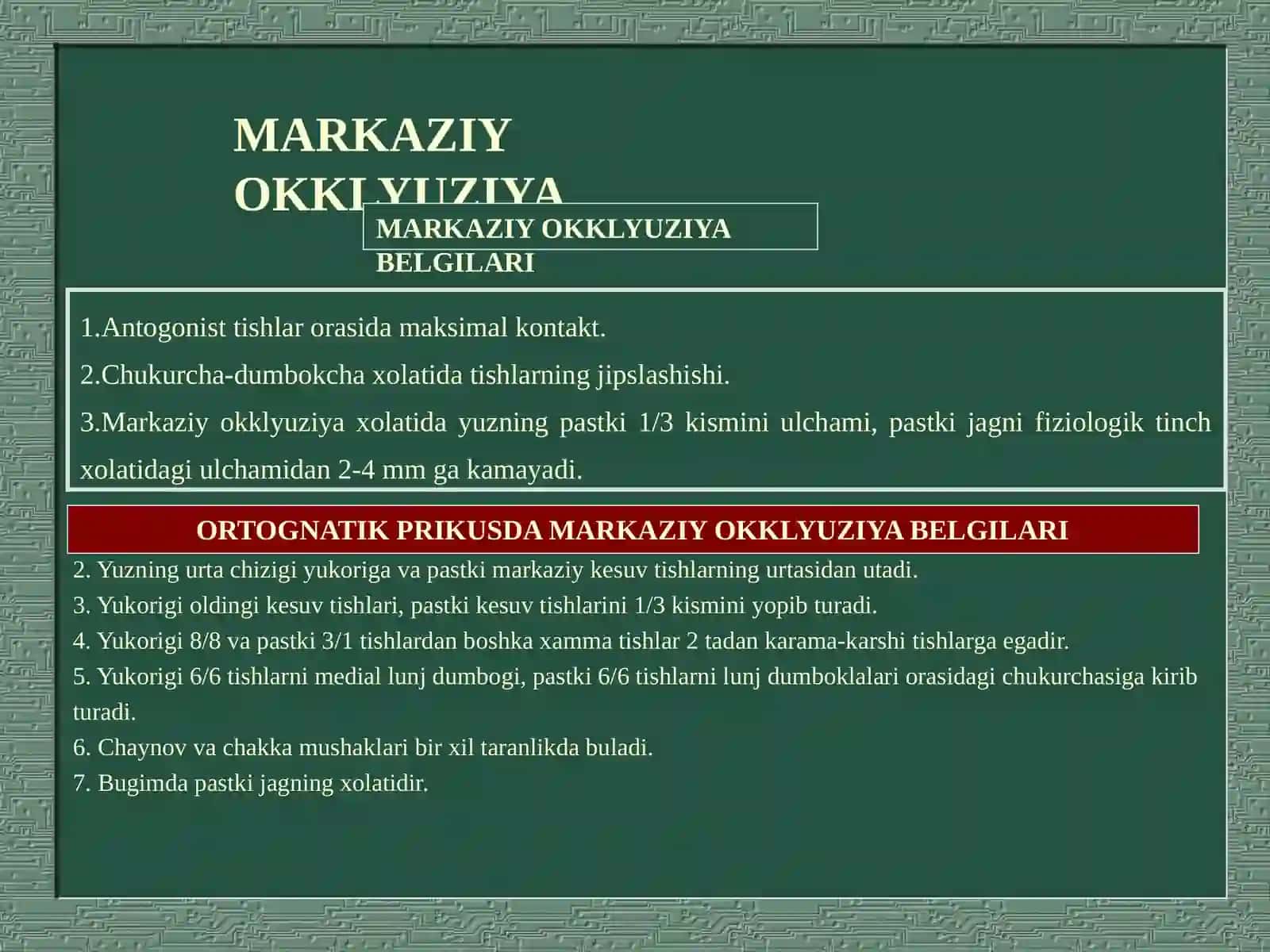 ORTOPEDIK STOMATOLOGIYA BULIMIDA 3