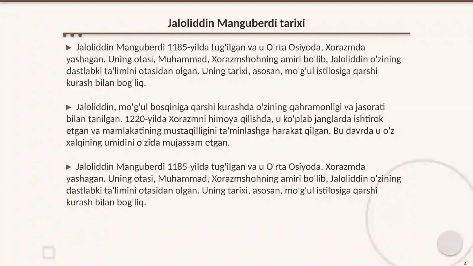 Jaloliddin Manguberdi tarixi 3