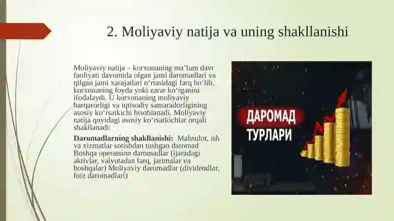 Moliyaviy natijalarga ta’sir etuvchi omillar tahlili 3