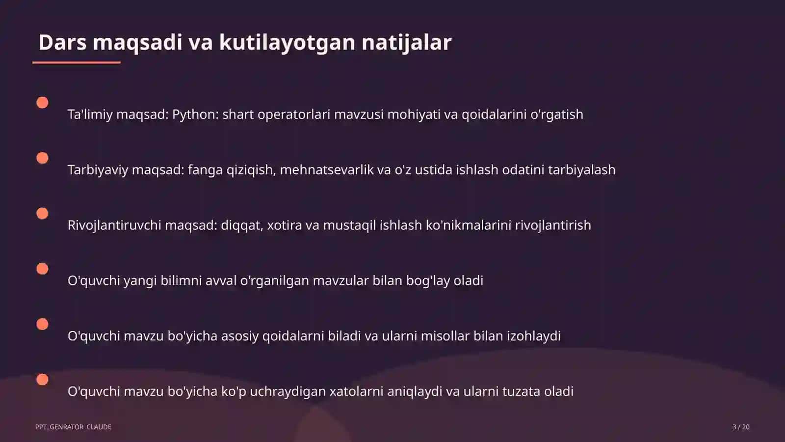 Python: shart operatorlari (8-sinf) 3