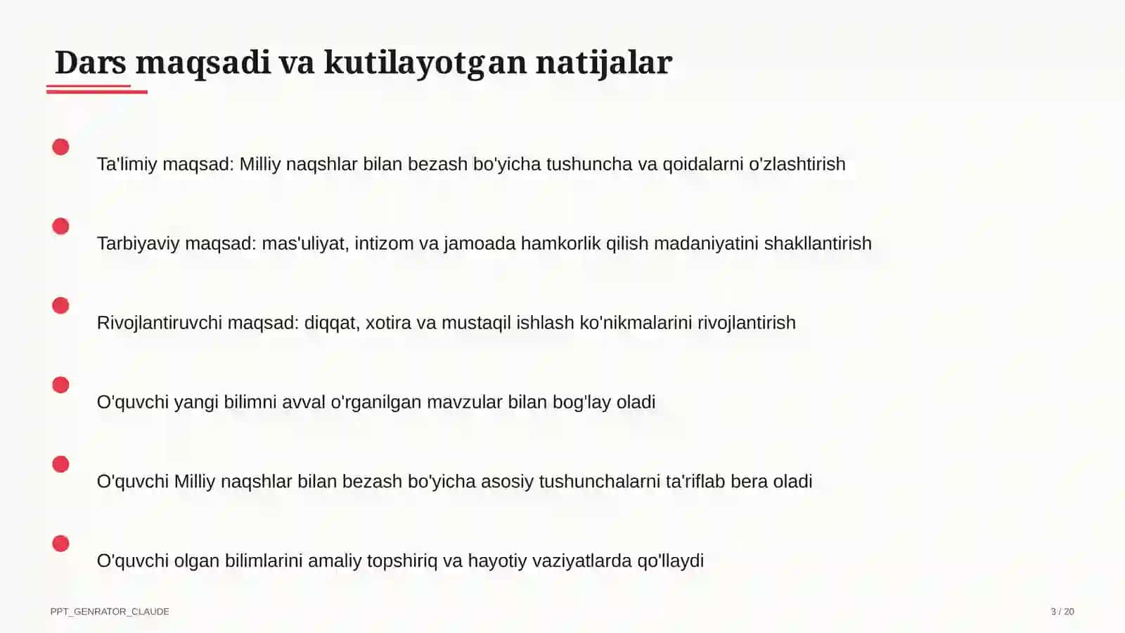 Milliy naqshlar bilan bezash (3-sinf) 3