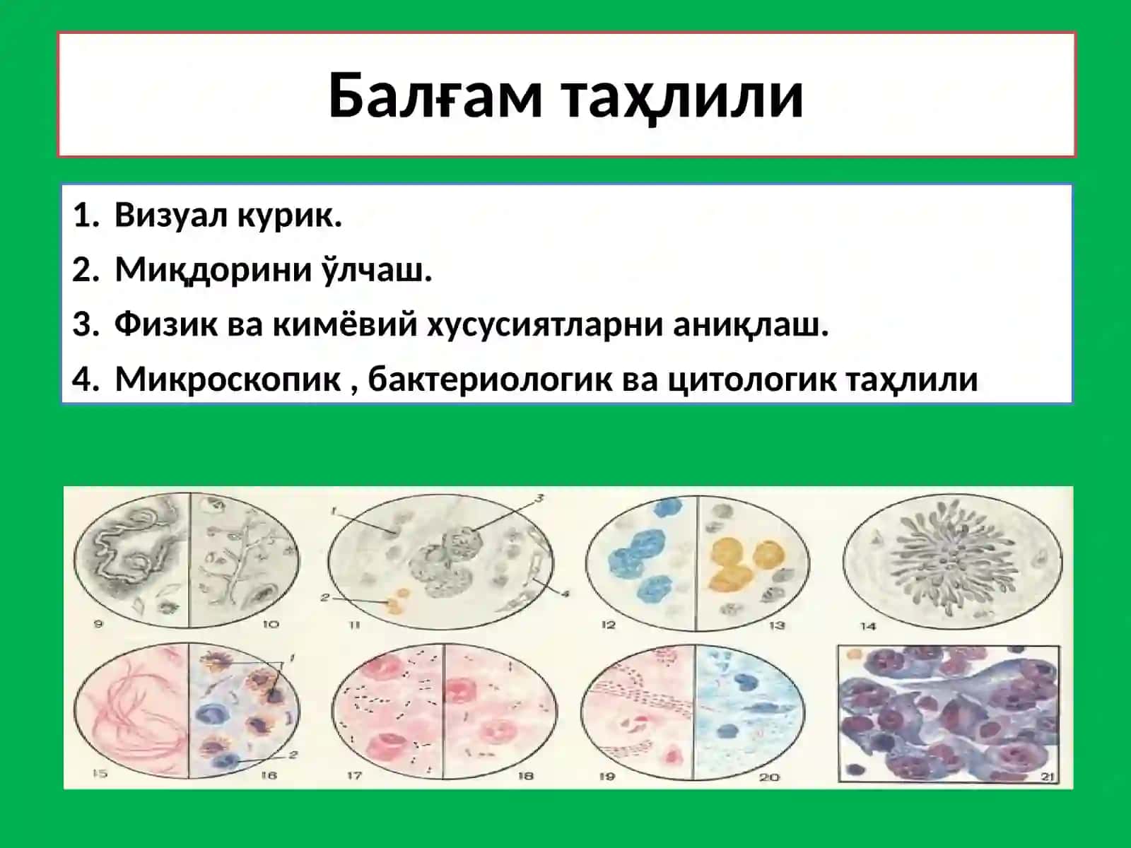 Балғам Таҳлили 3