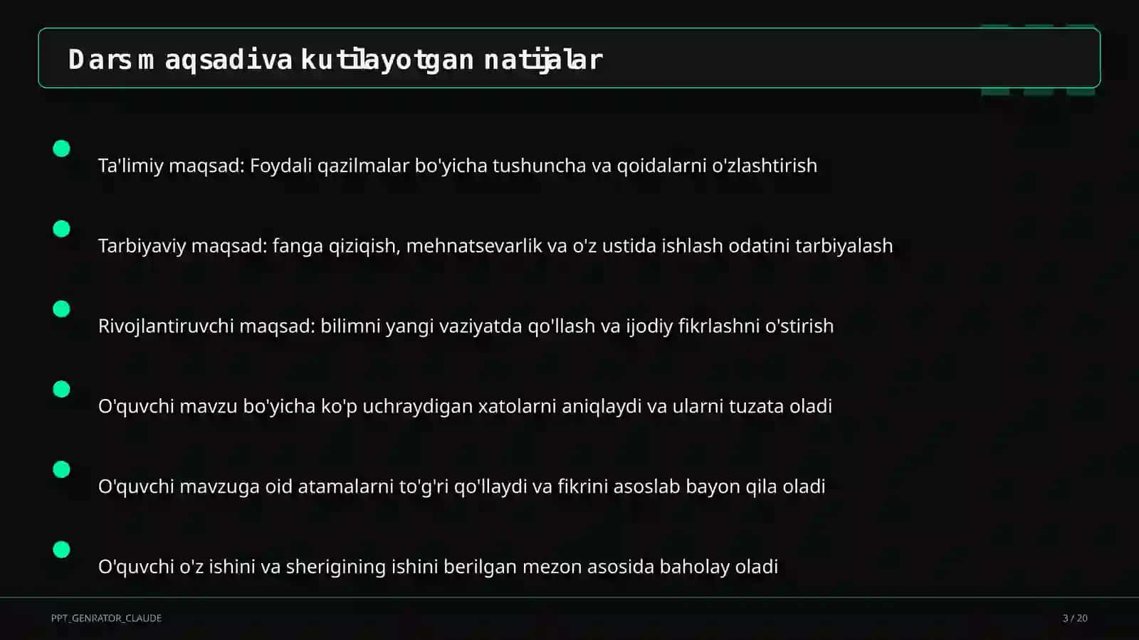 Foydali qazilmalar (3-sinf) 3