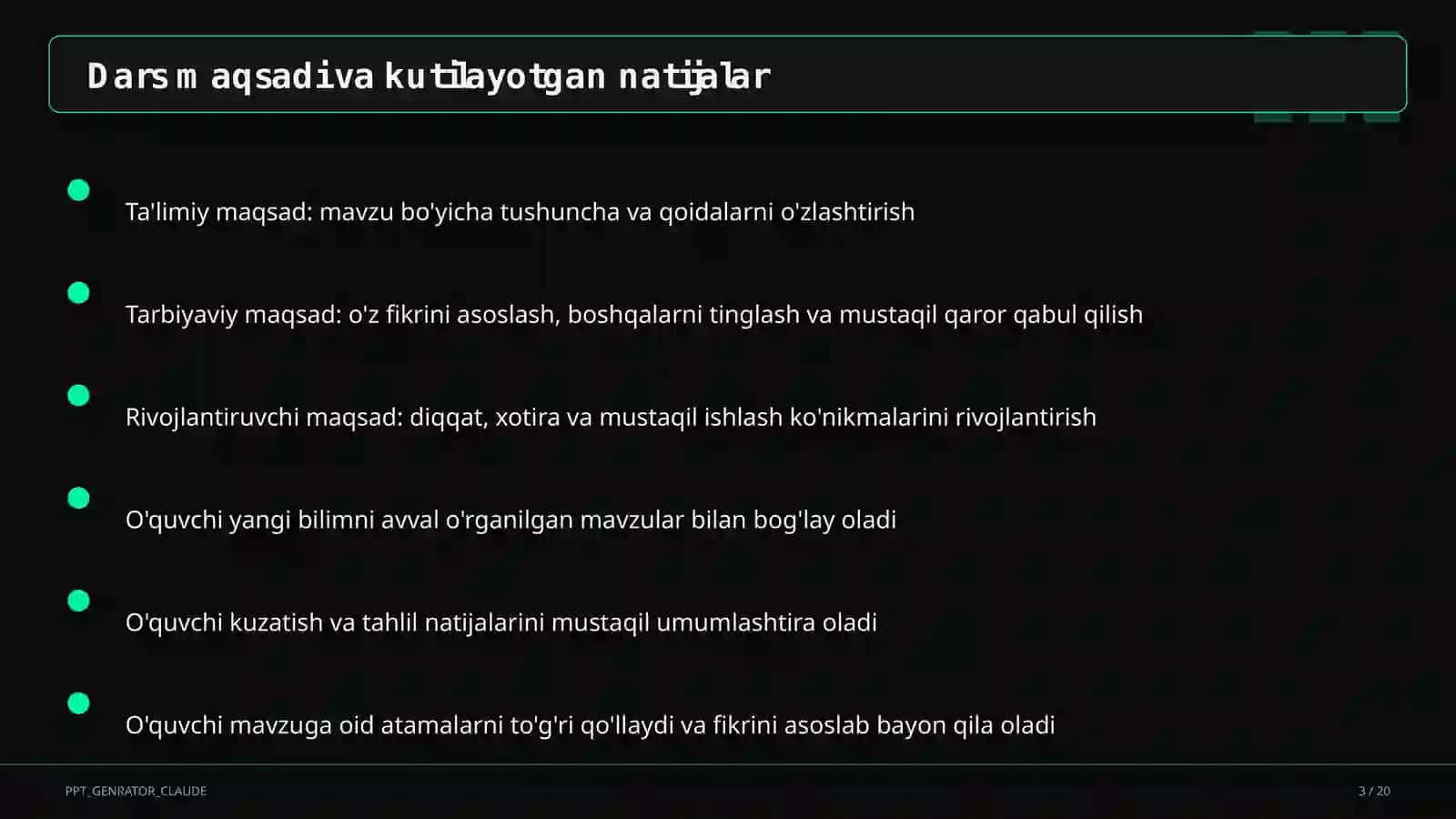 O'zbekiston madaniyati va fani (10-sinf) 3
