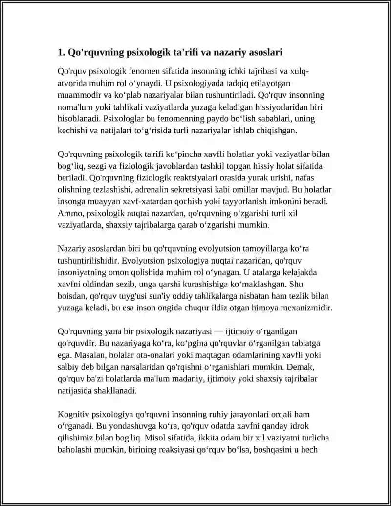 QO'RQUV PSIXOLOGIK FENOMEN SIFATIDA 3
