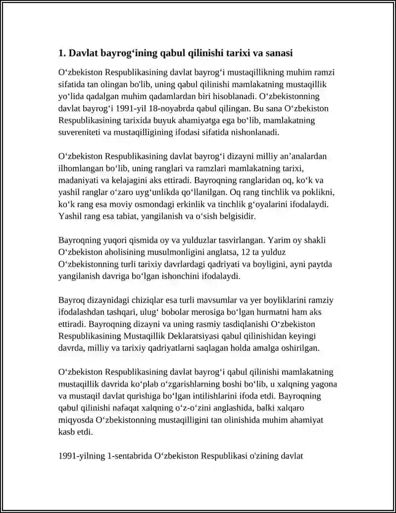 OʻZBEKISTON RESPUBLIKASI DAVLAT RAMZLARINING QABUL QILINISHI 3