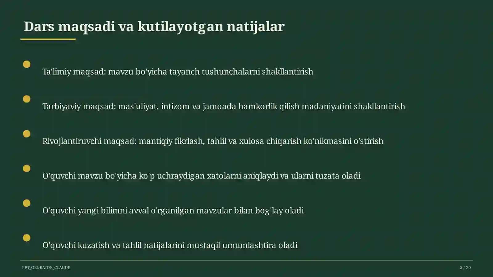 Raqamli ta'lim texnologiyalari - takrorlash darsi 3