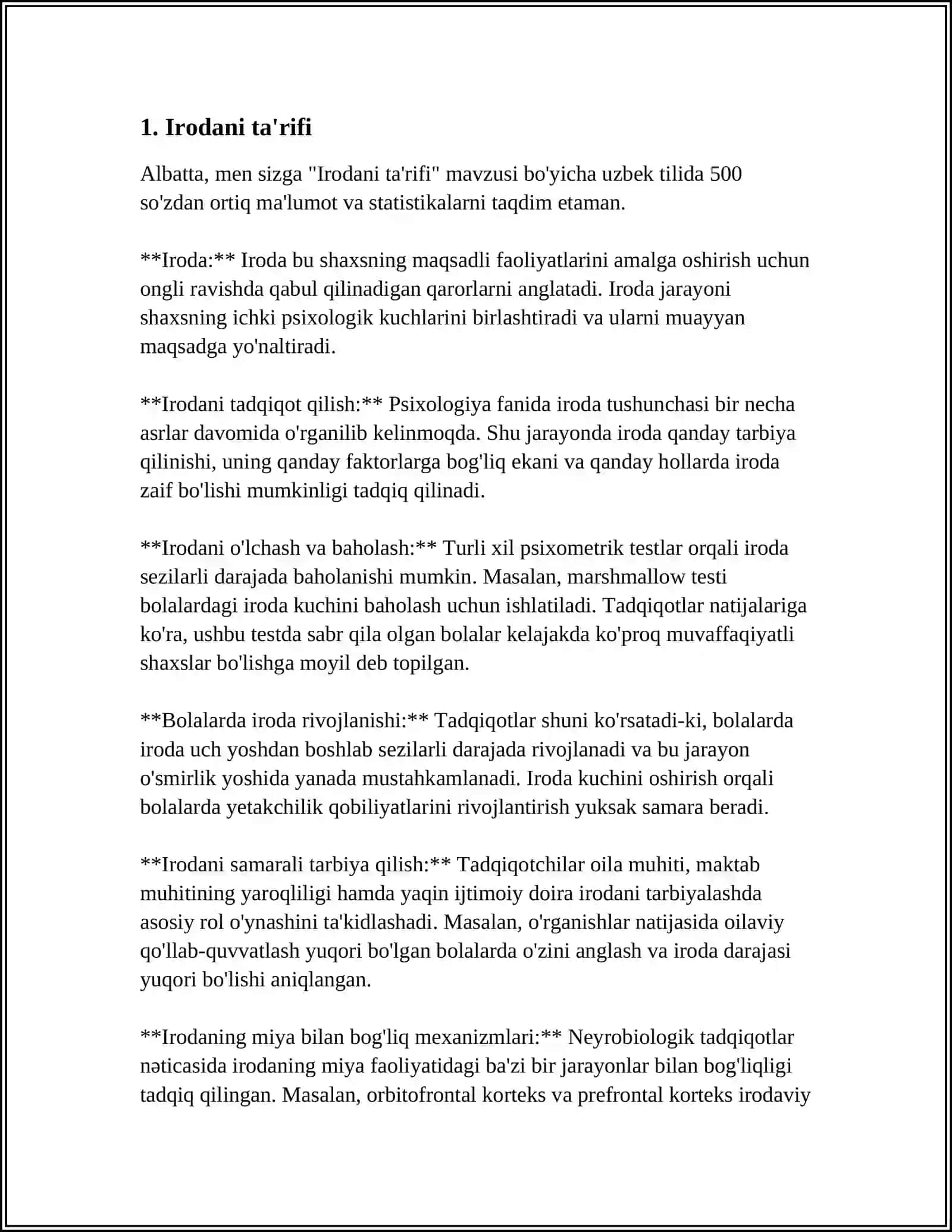 Irodani ta'rifi 3