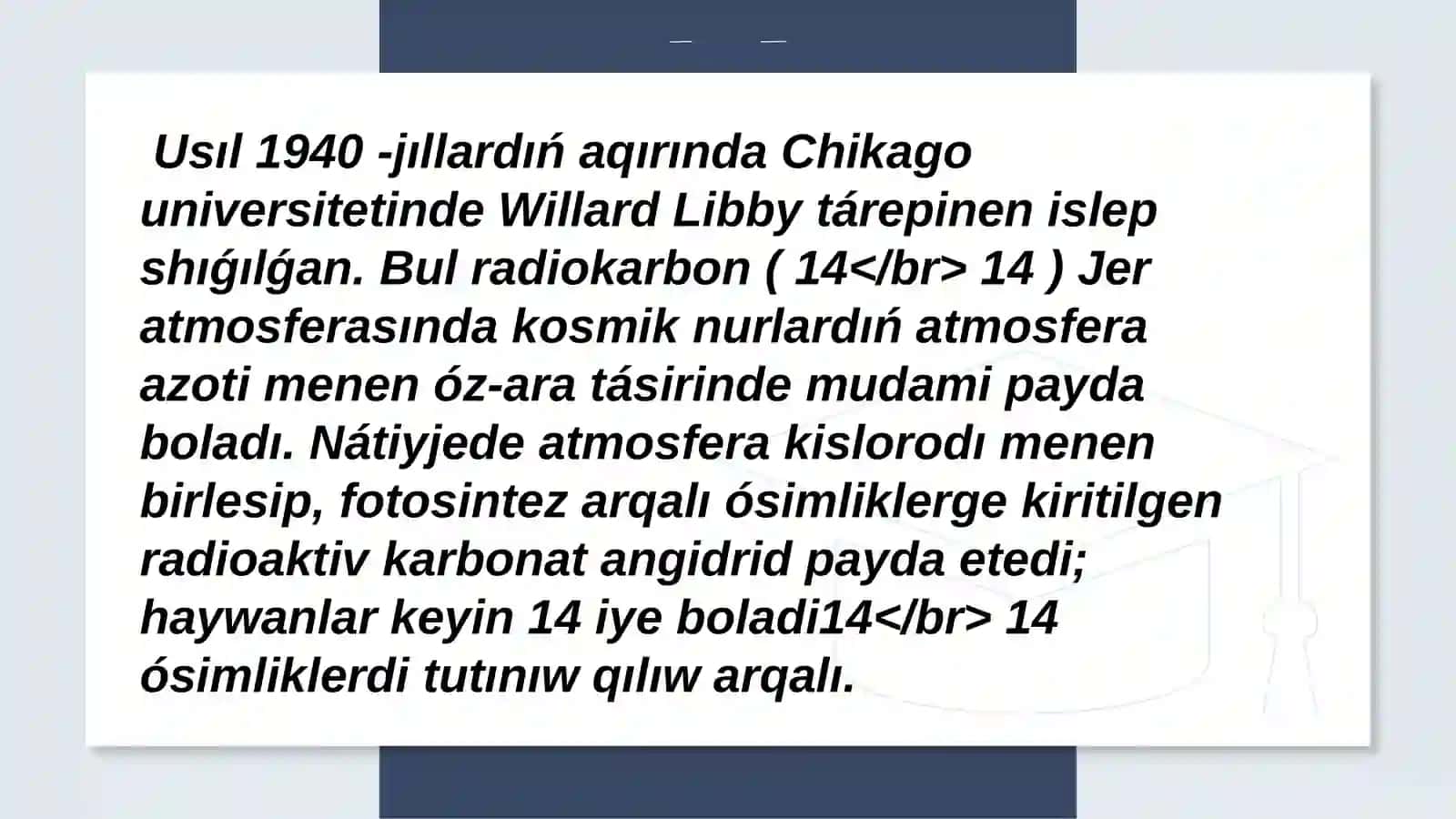 Radio karbon usili 3