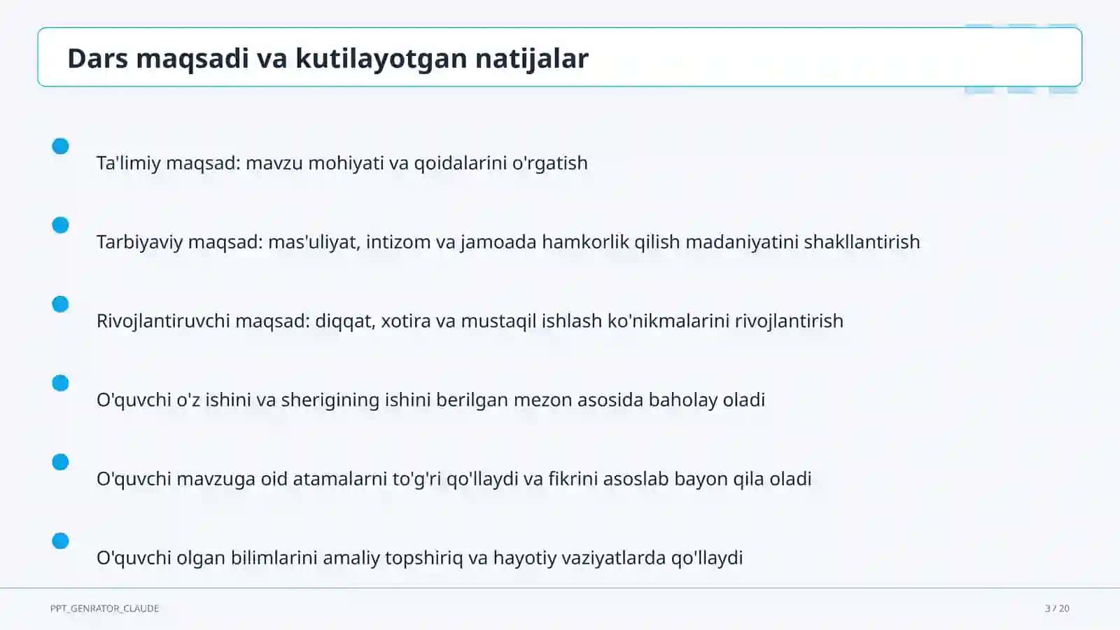 Dolzarb mavzular — maktab va o'qituvchilar 3