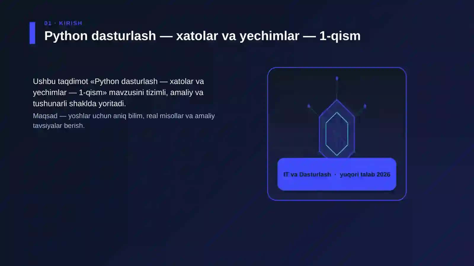 Python dasturlash — xatolar va yechimlar — 1-qism 3