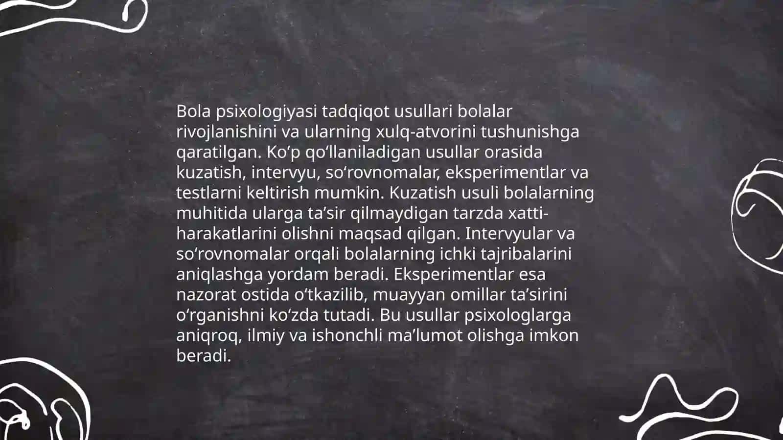 Bola psixologiyasi tadqiqot usullari 3