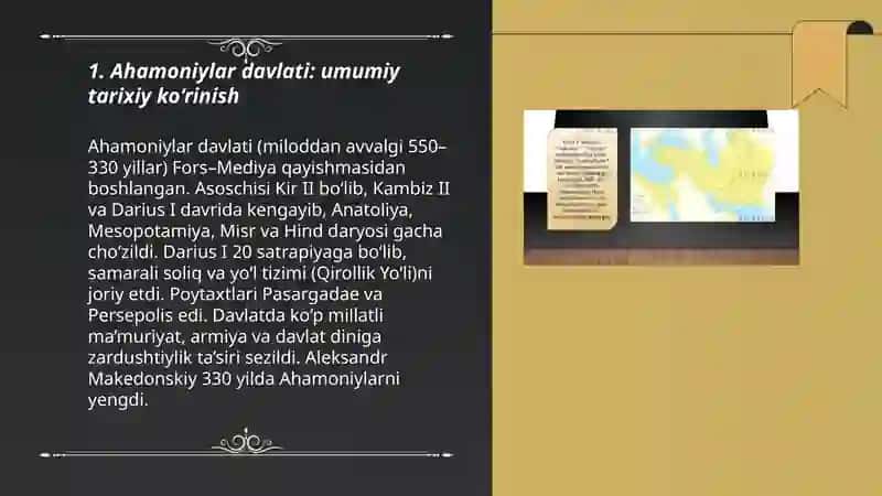 Ahamoniylar davlati 3