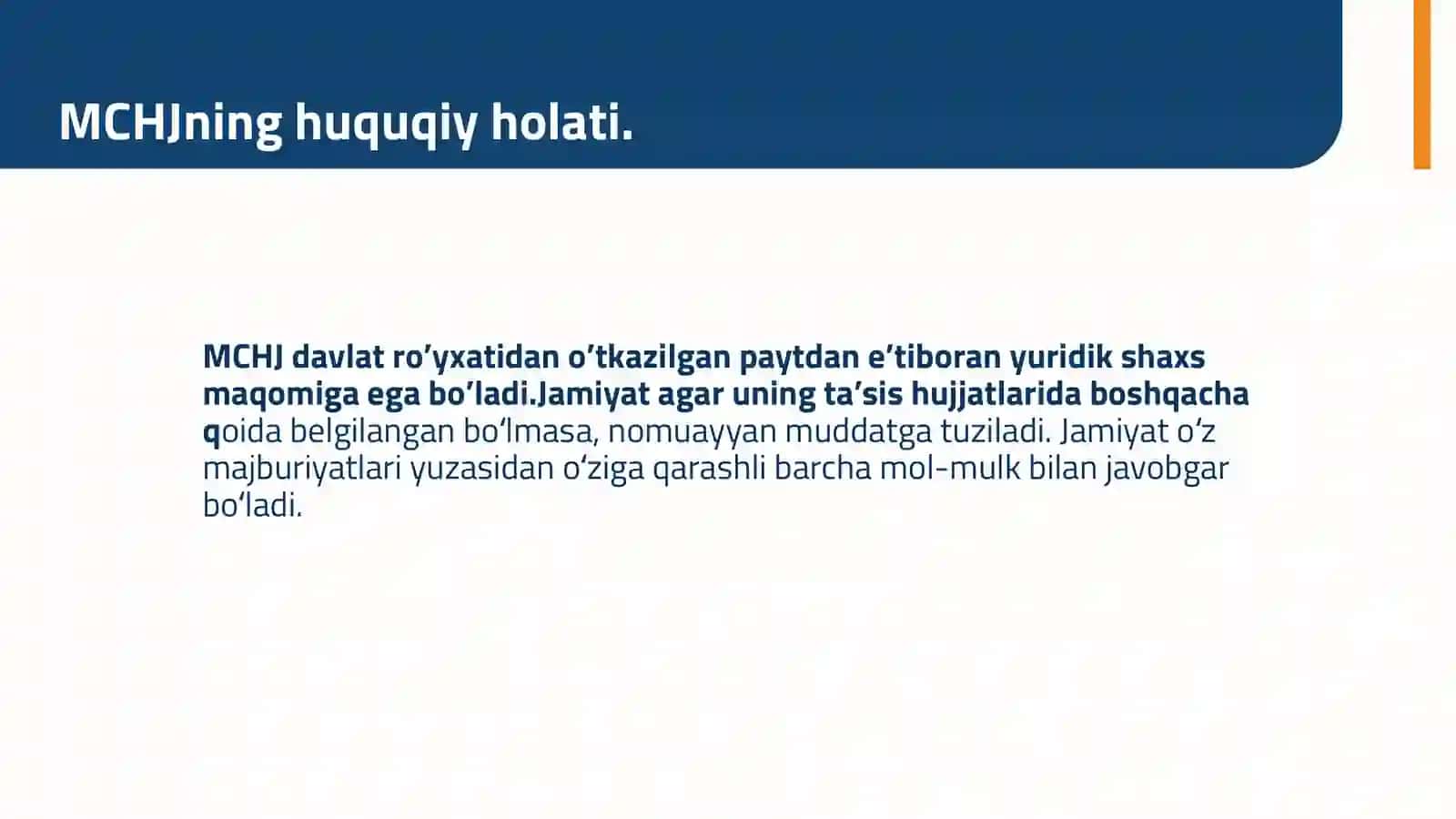 Masʼuliyati CHeklangan Jamiyat faoliyati ustidan nazorat 3