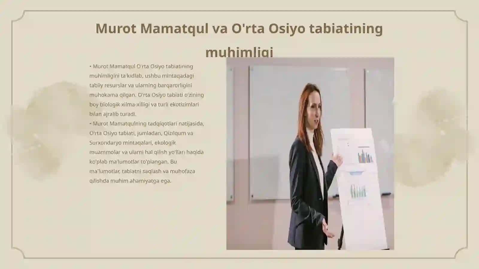 Murot Mamatqul O'rta Osiyo tabiatiga qowgan hissasi 3