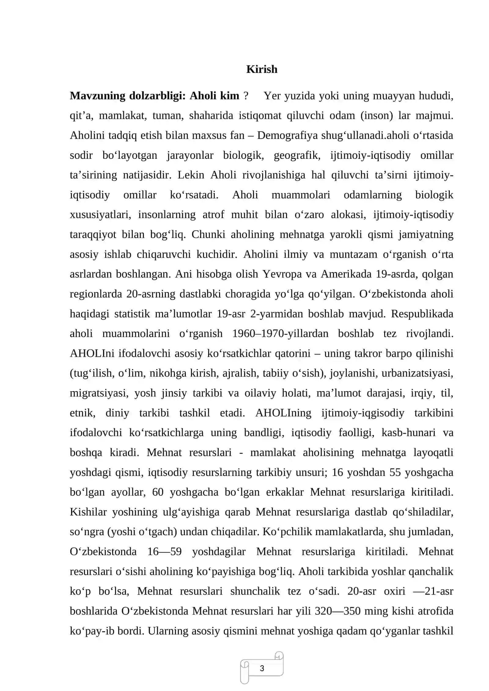 Farg’ona iqtisodiy rayoni aholisi va mehnat resurslari 3