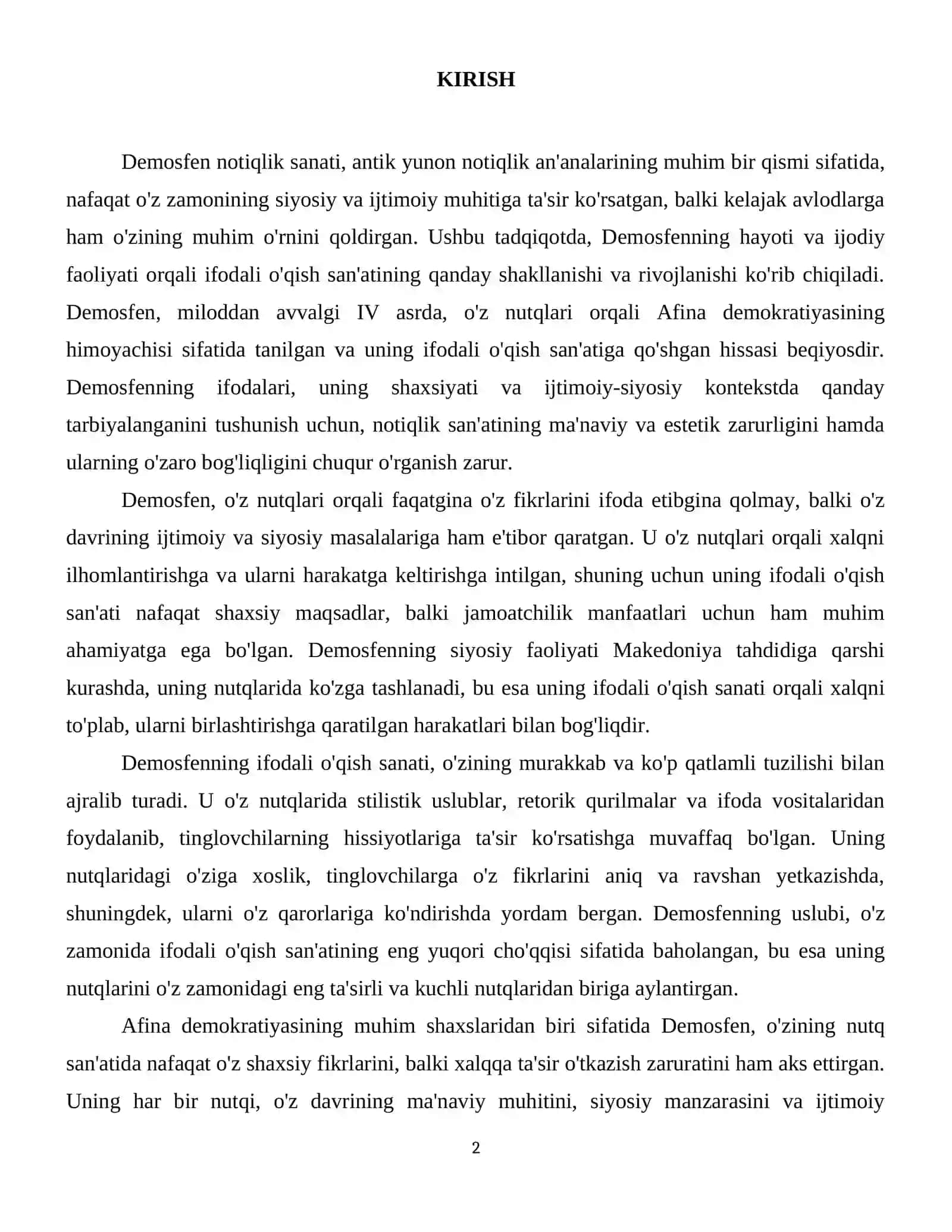 Demosfen notiqlik sanati haqida 3