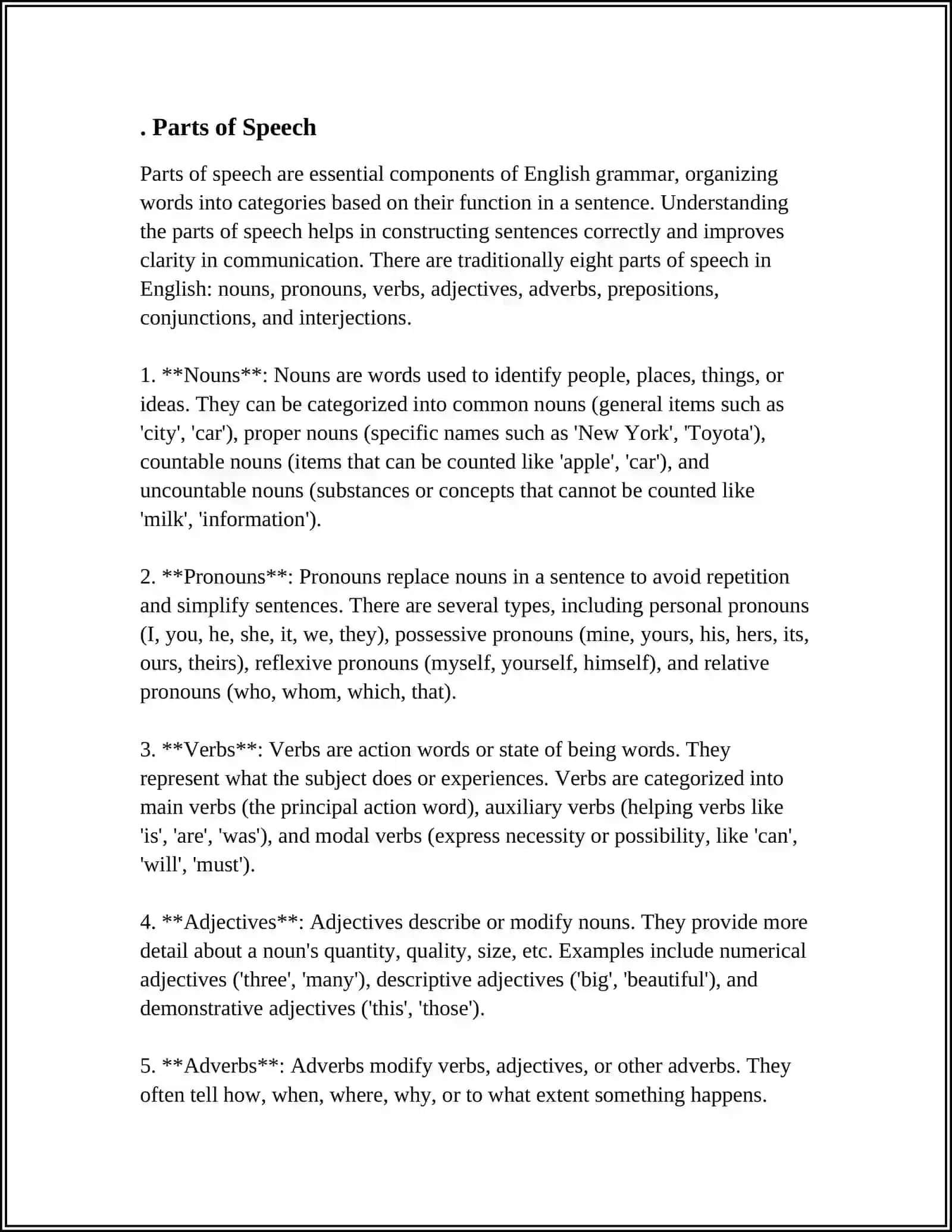 Parts of Speech 3