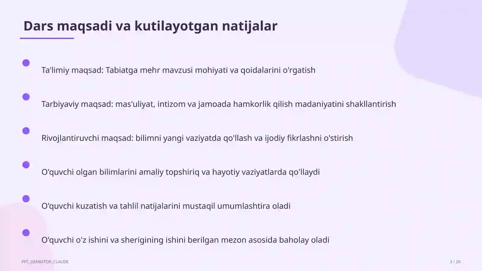 Tabiatga mehr (3-sinf) 3