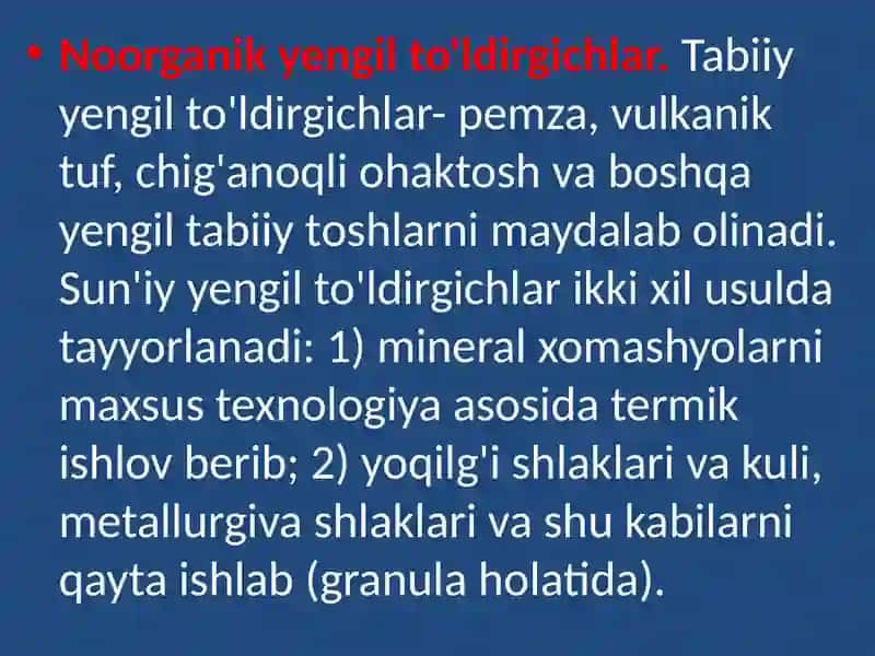 Yengil betonlar 3