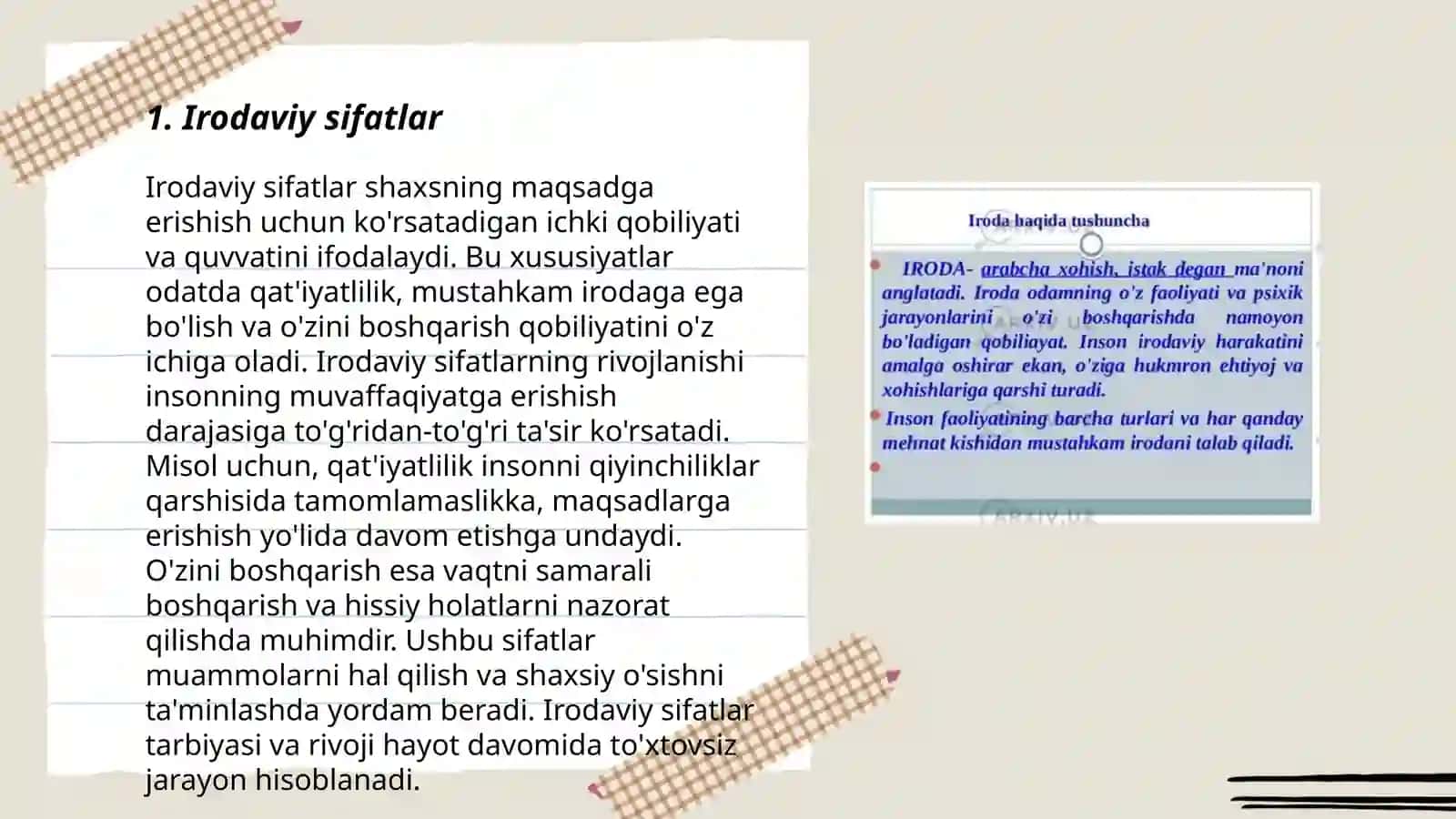 Irodaviy sifatlari umumiy qonunyatlari 3
