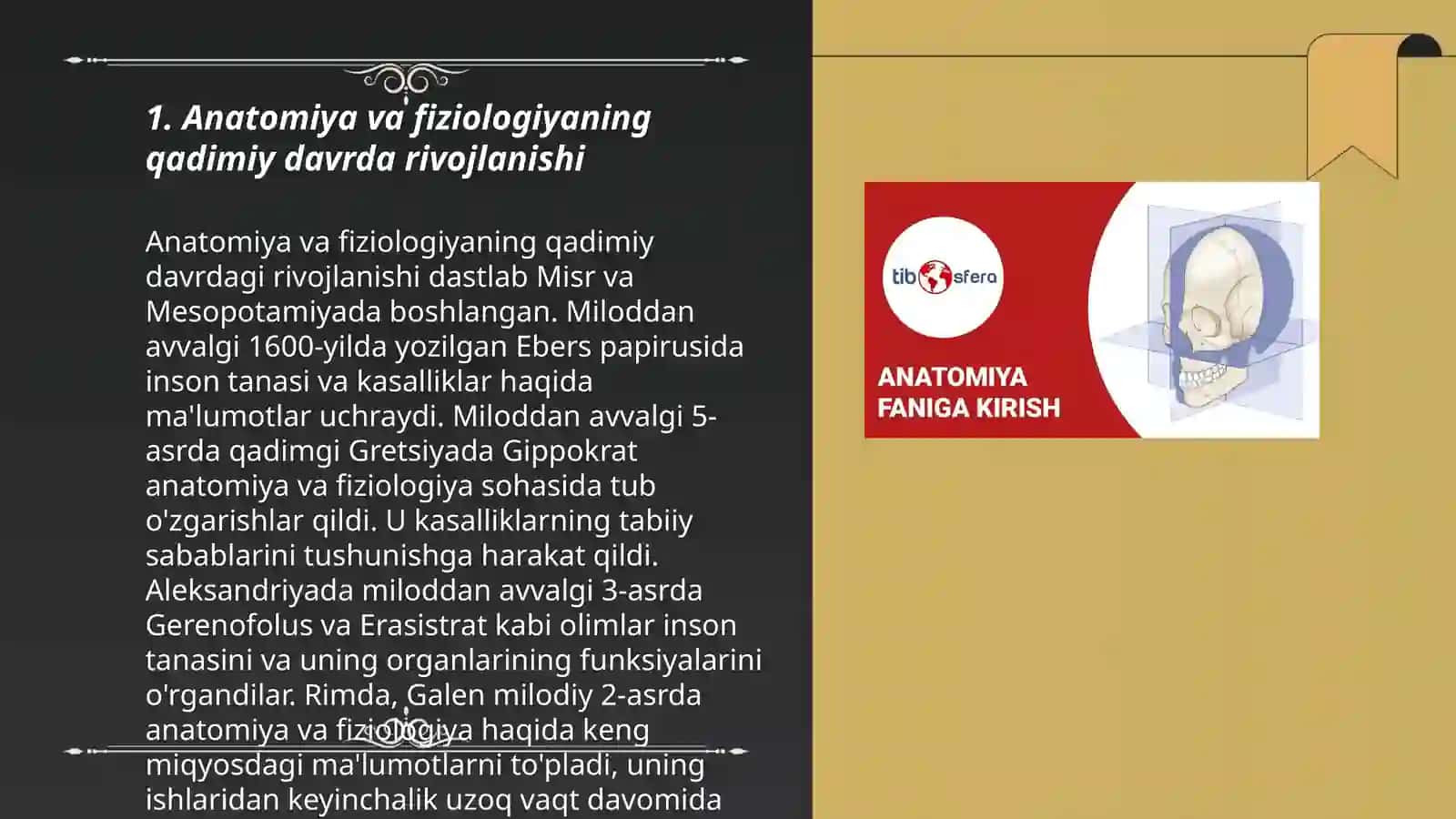 Anatomiya va fiziologiya fanining qisqacha tarixi 3