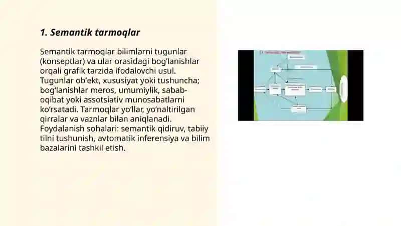 Bilimlarni ifodalash usullari 3