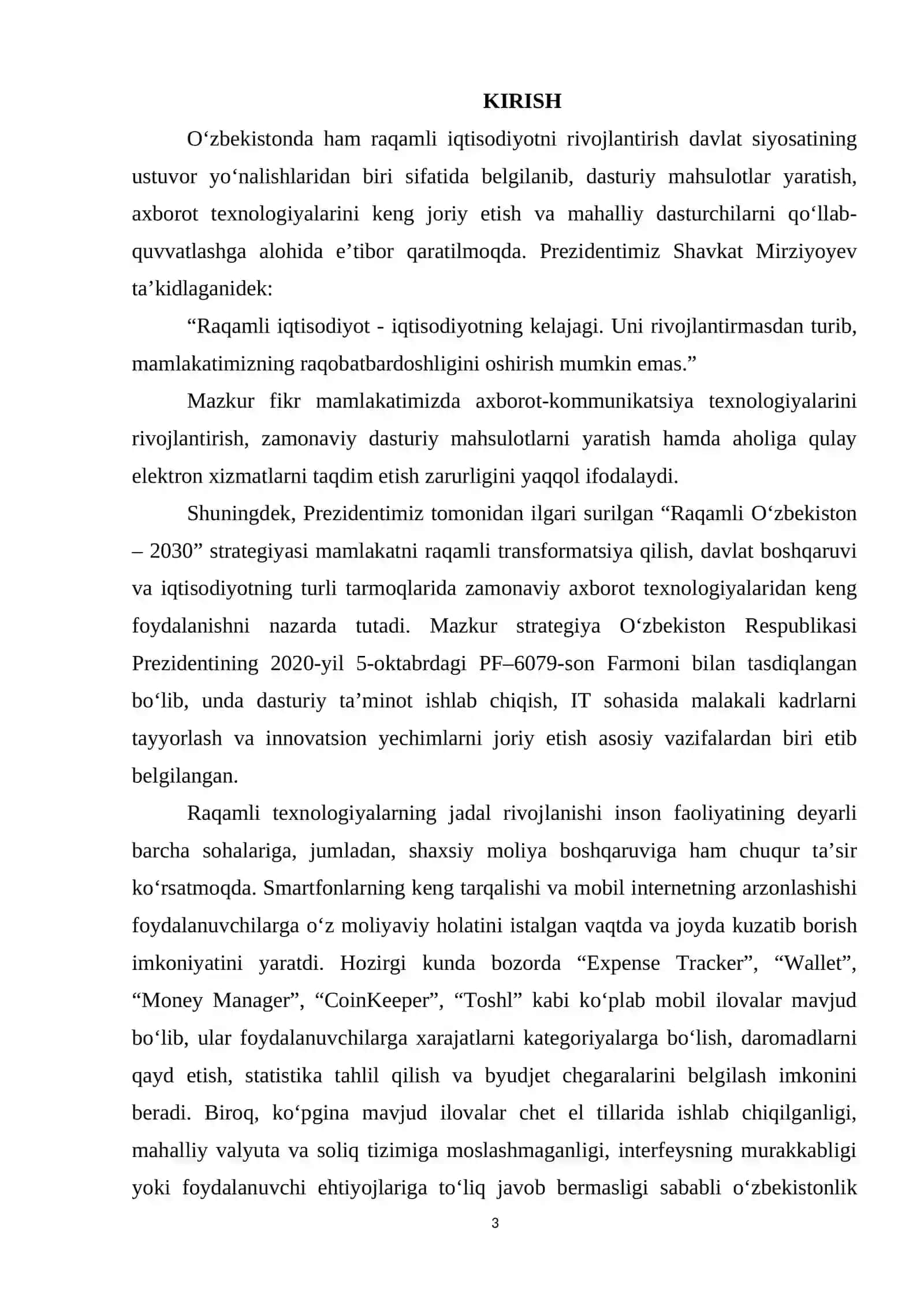 SHAXSIY MOLIYAVIY XARAJATLARNI HISOBGA OLISH MOBIL ILOVASINI YARATISH 3
