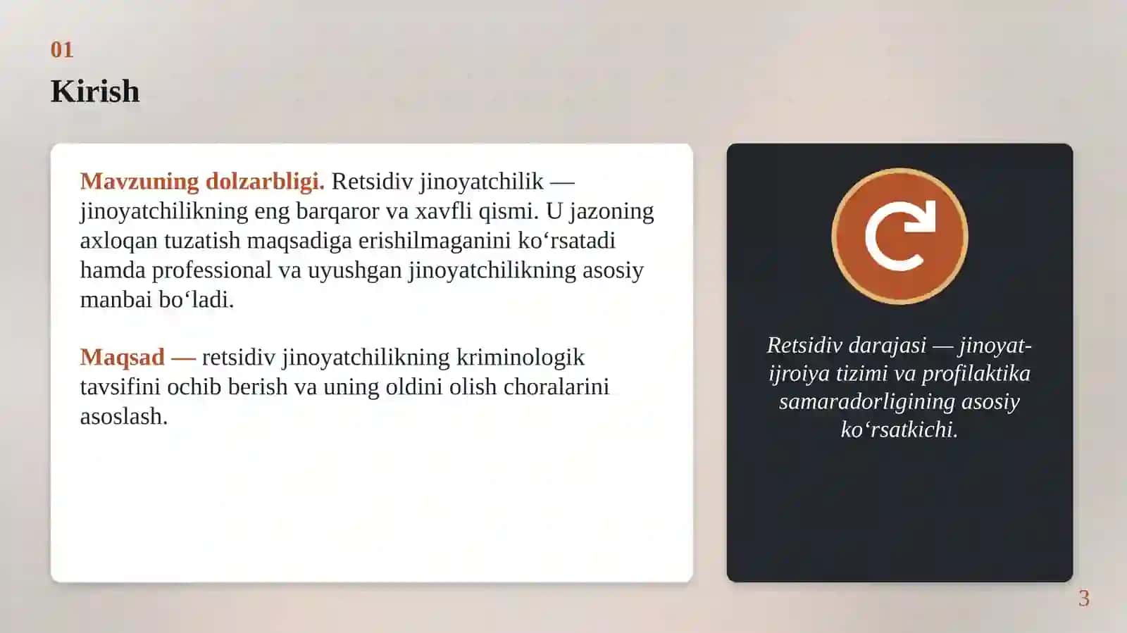 Retsidiv jinoyatchilikning kriminologik tavsifi va uning profilaktikasi 3