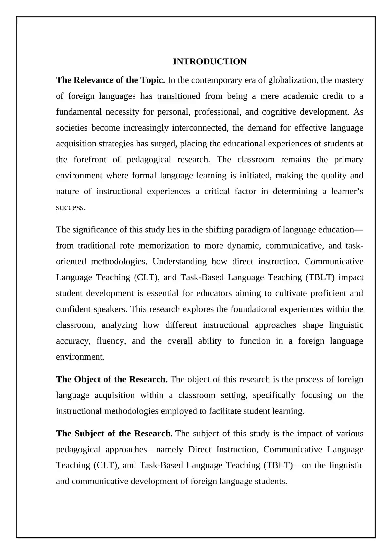 Types of experiences in foreign language teaching and their impact on student's development 3