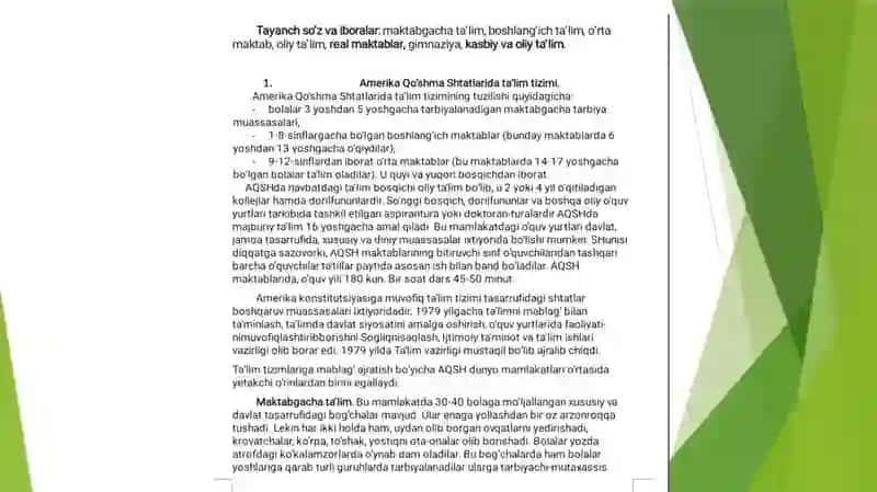 Amerika Qo'shma Shtatlarida Ta'lim Tizimi 3