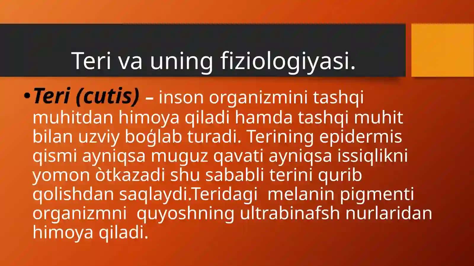 Teri fiziologiyasi haqida umumiy ma’lumot 3