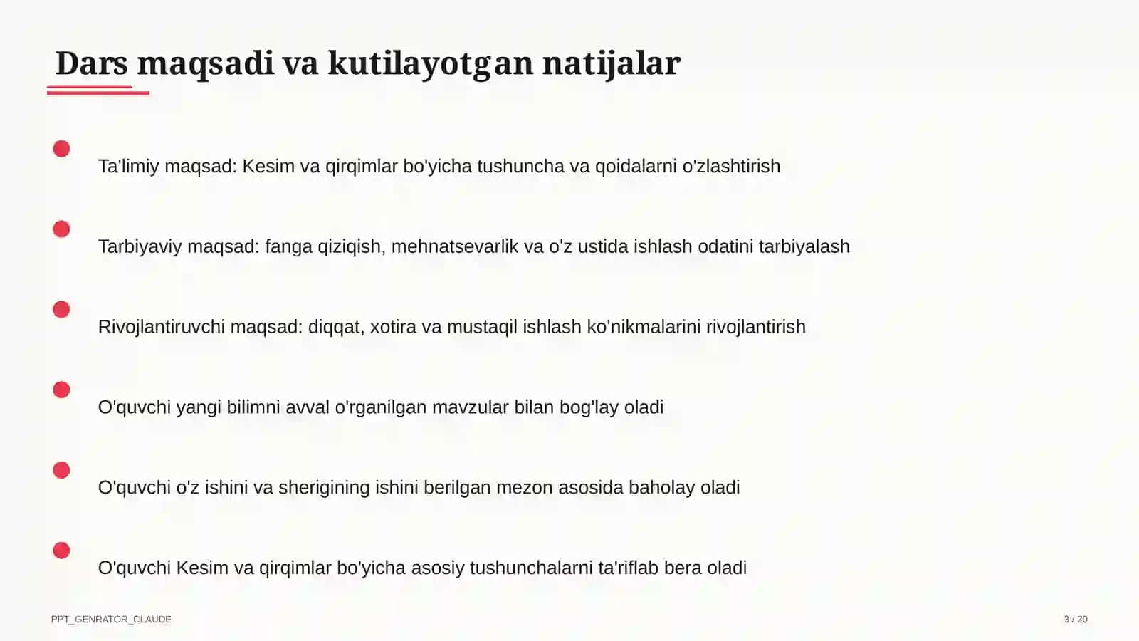 Kesim va qirqimlar (9-sinf) 3