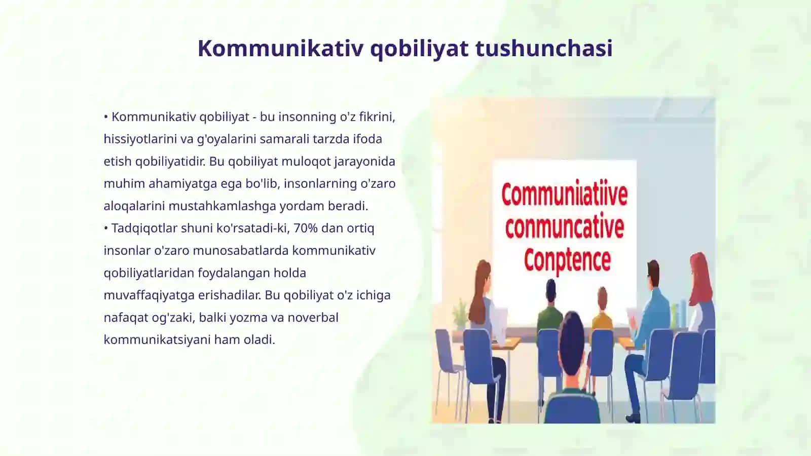 Kommunikativ qobiliyat - pedagogik aloqa o'rnatishning o'rni 3
