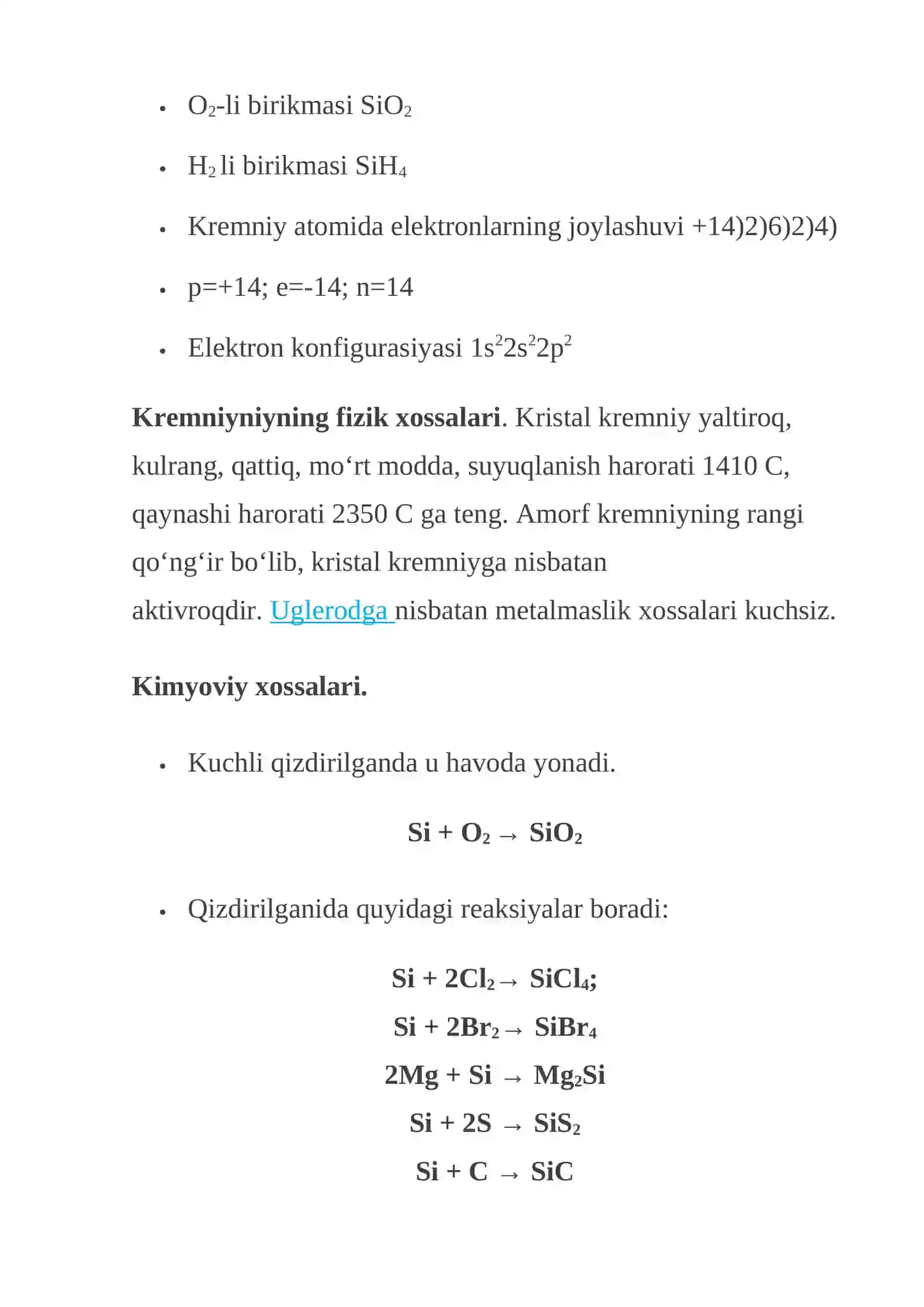 Kremniy elementi 3