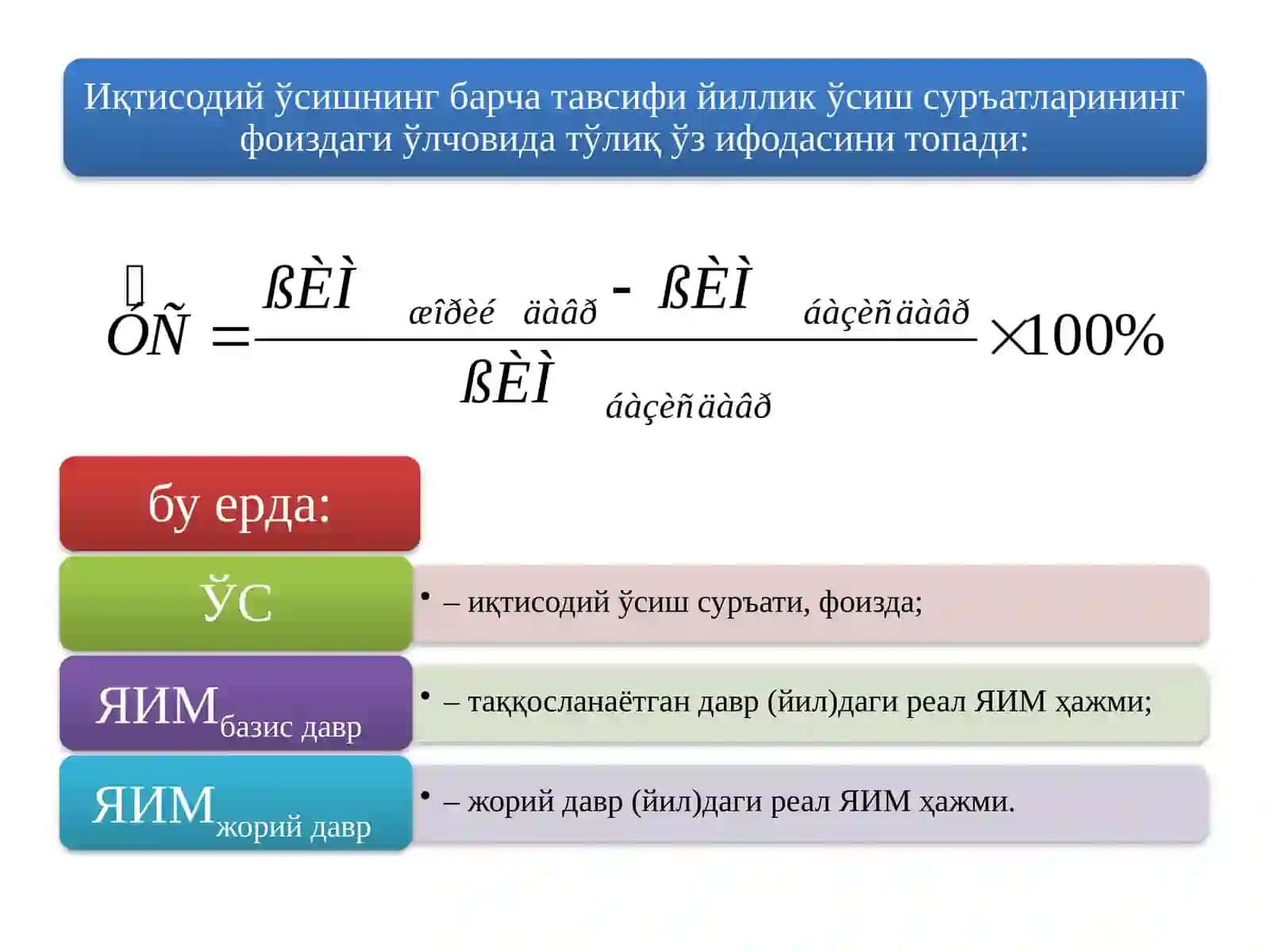 Ялпи ички маҳсулот (ЯИМ) кўрсаткичлари 3