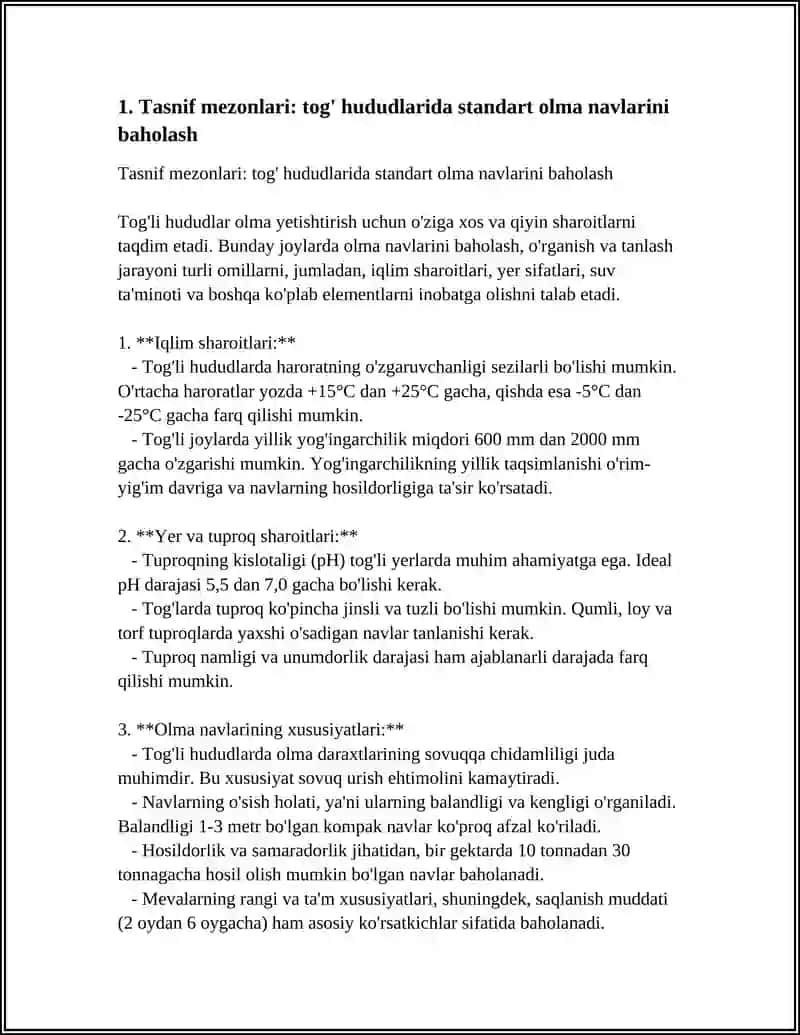 OLMANI TOG'DA YETISHTIRILADIGAN STANDART NAVLARINI TASNIFI 3