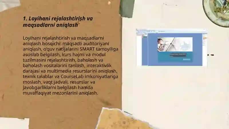 CourseLab dasturida interaktiv elektron kurs yaratish bosqichlari 3