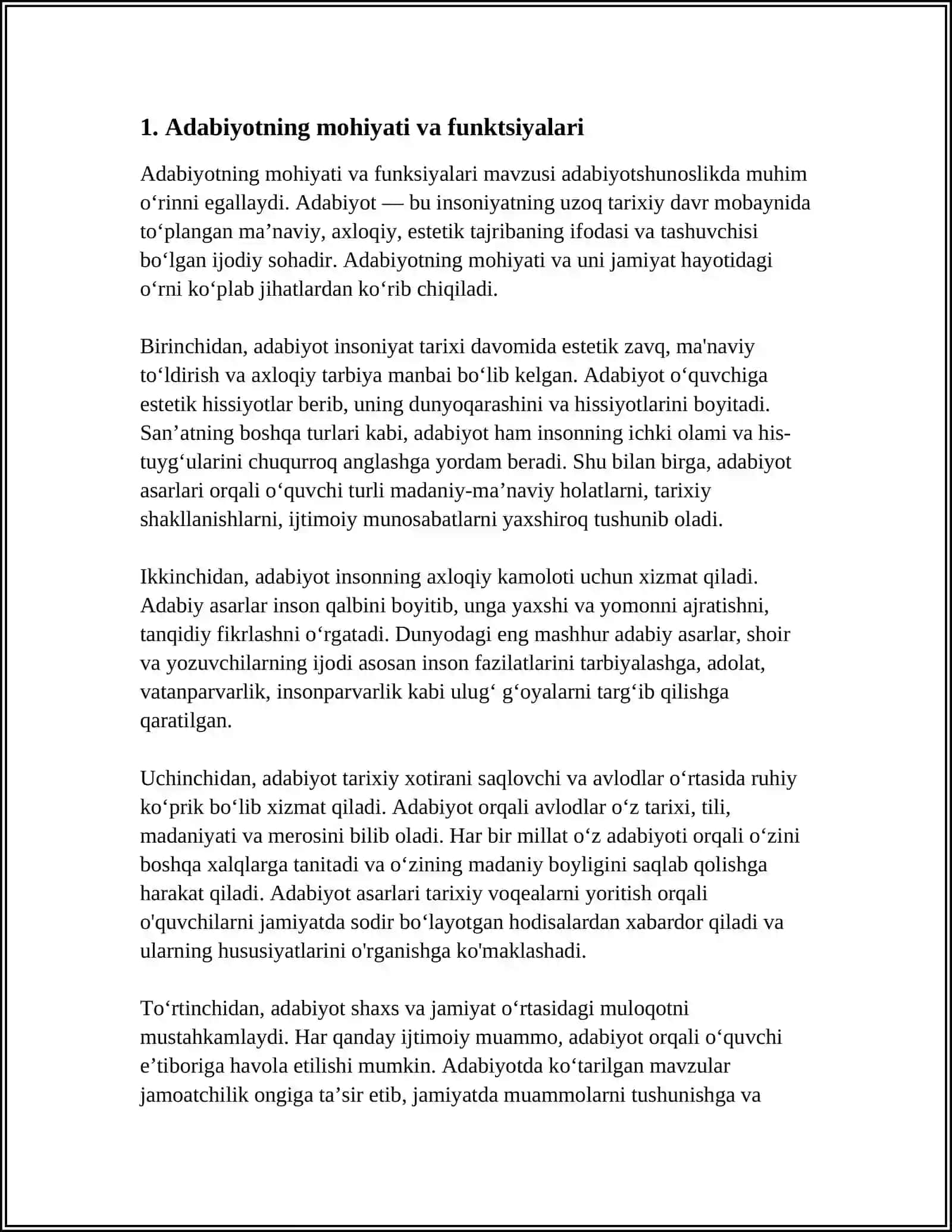ADABIYOTNING UMUMIY XUSUSIYATLARI 3