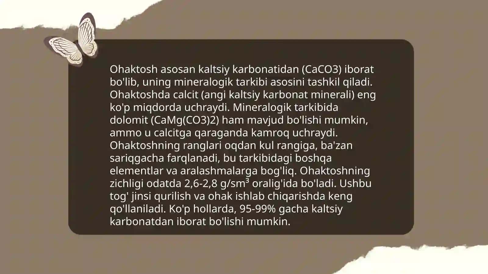 Ohaktosh kuydirish boʻlimining nazariy asoslari texnologik sxemasi va asosiy apparatlari 3