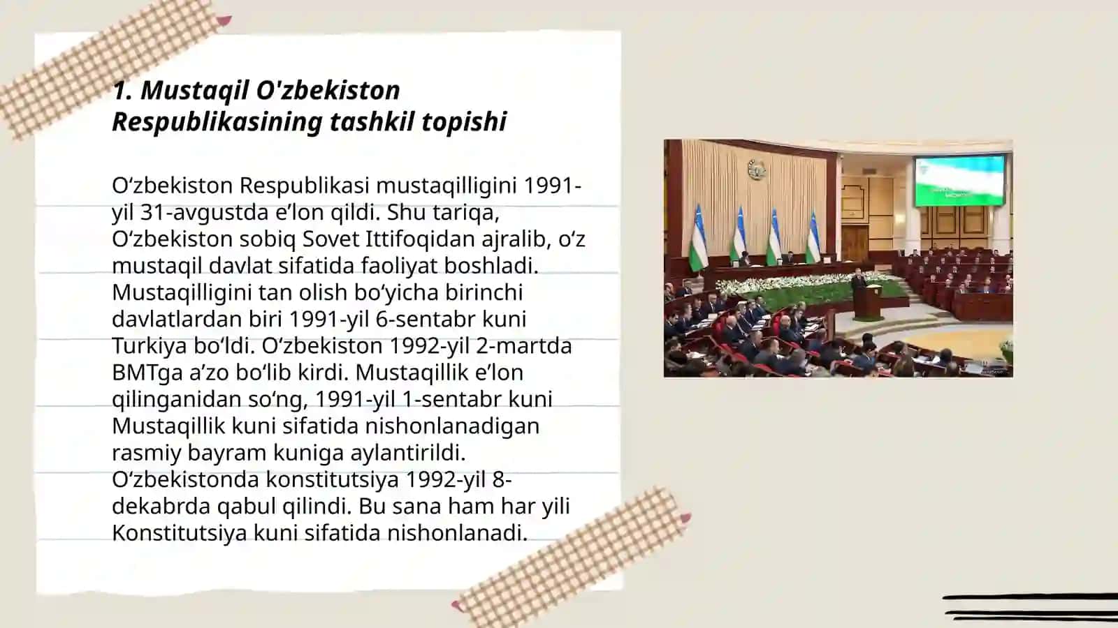 O'zbekiston Mustaqil Ta'limi 3