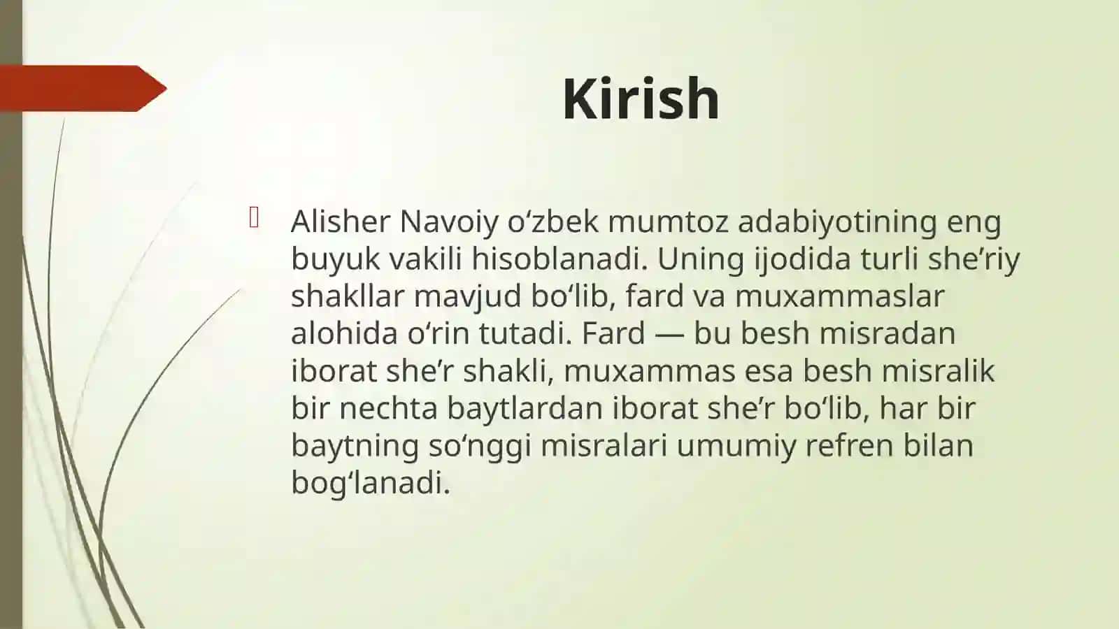 Navoiyning fard va muxammaslaridan namunalar yodlash va sharhlab kelish 3