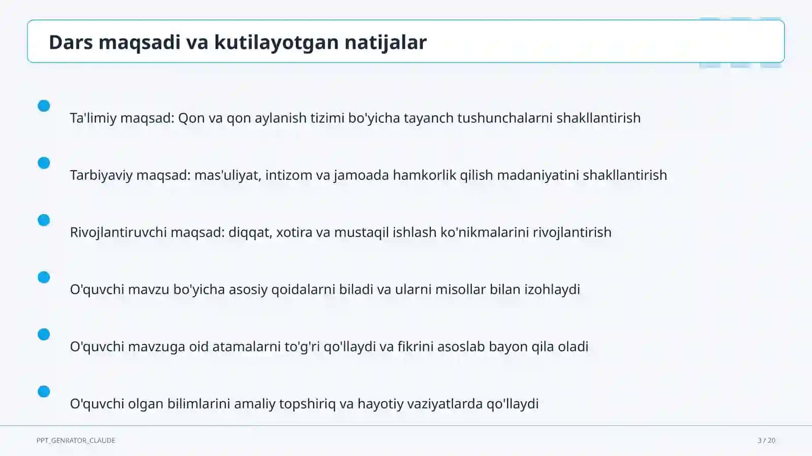 Qon va qon aylanish tizimi (8-sinf) 3