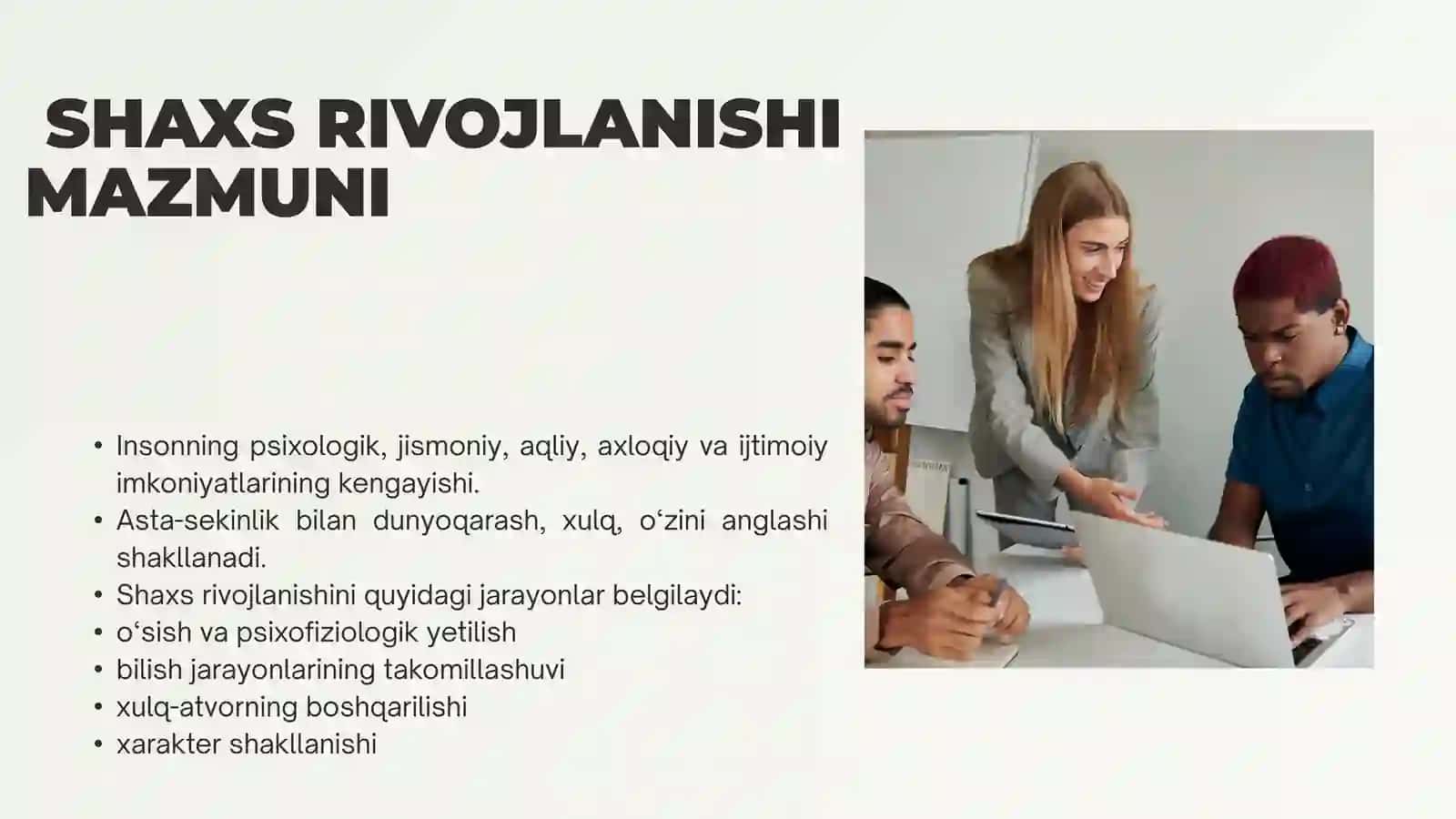 shaxsning tarbiyasi va rivojlanishi ijtimoilashuvi. 3