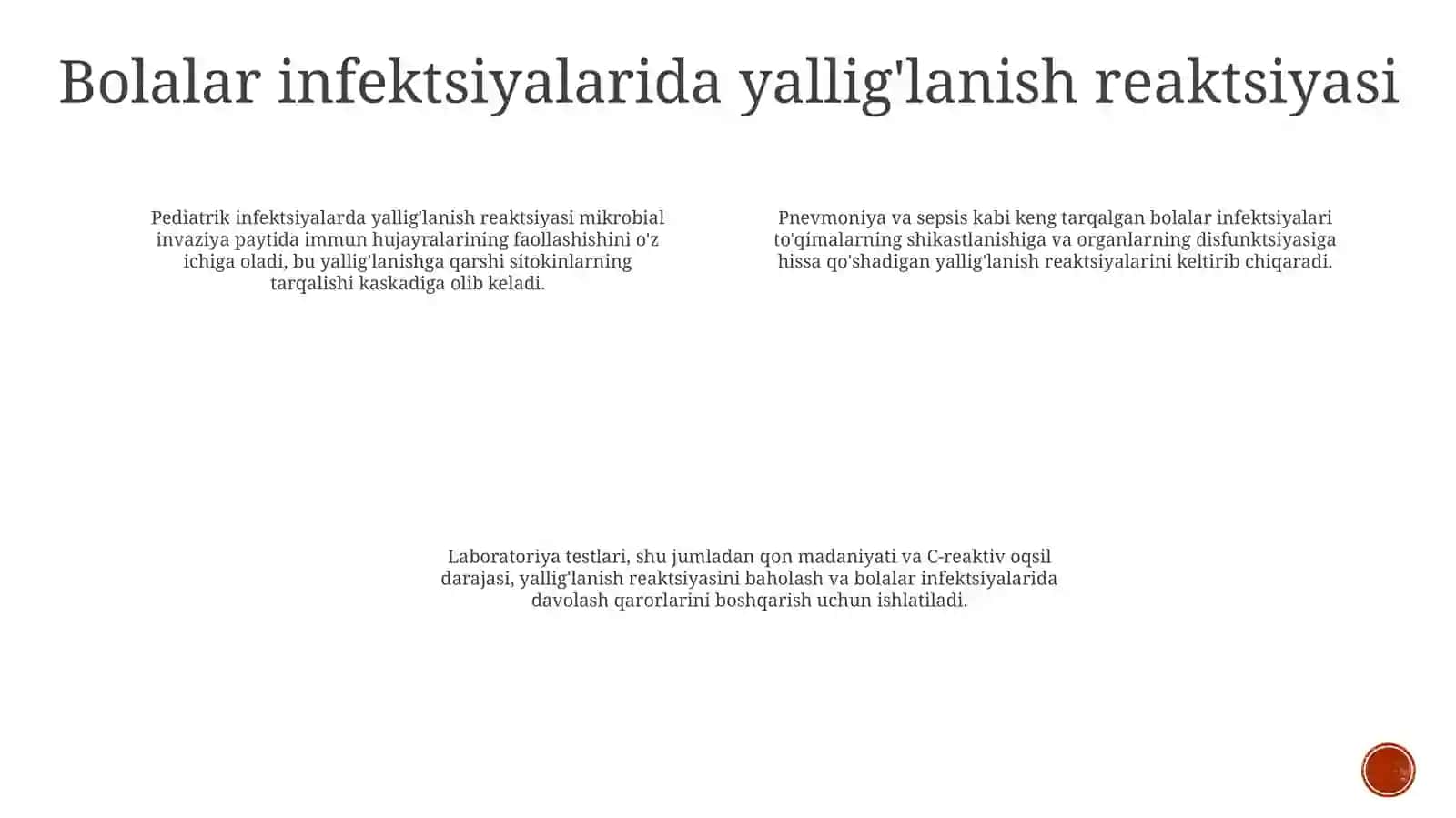 Pediatriya Amaliyotida KoʻP Uchraydigan Infeksiyalar QizgʻAtuvchilari, Potogenez, Labaratoriya Tashhisi 3