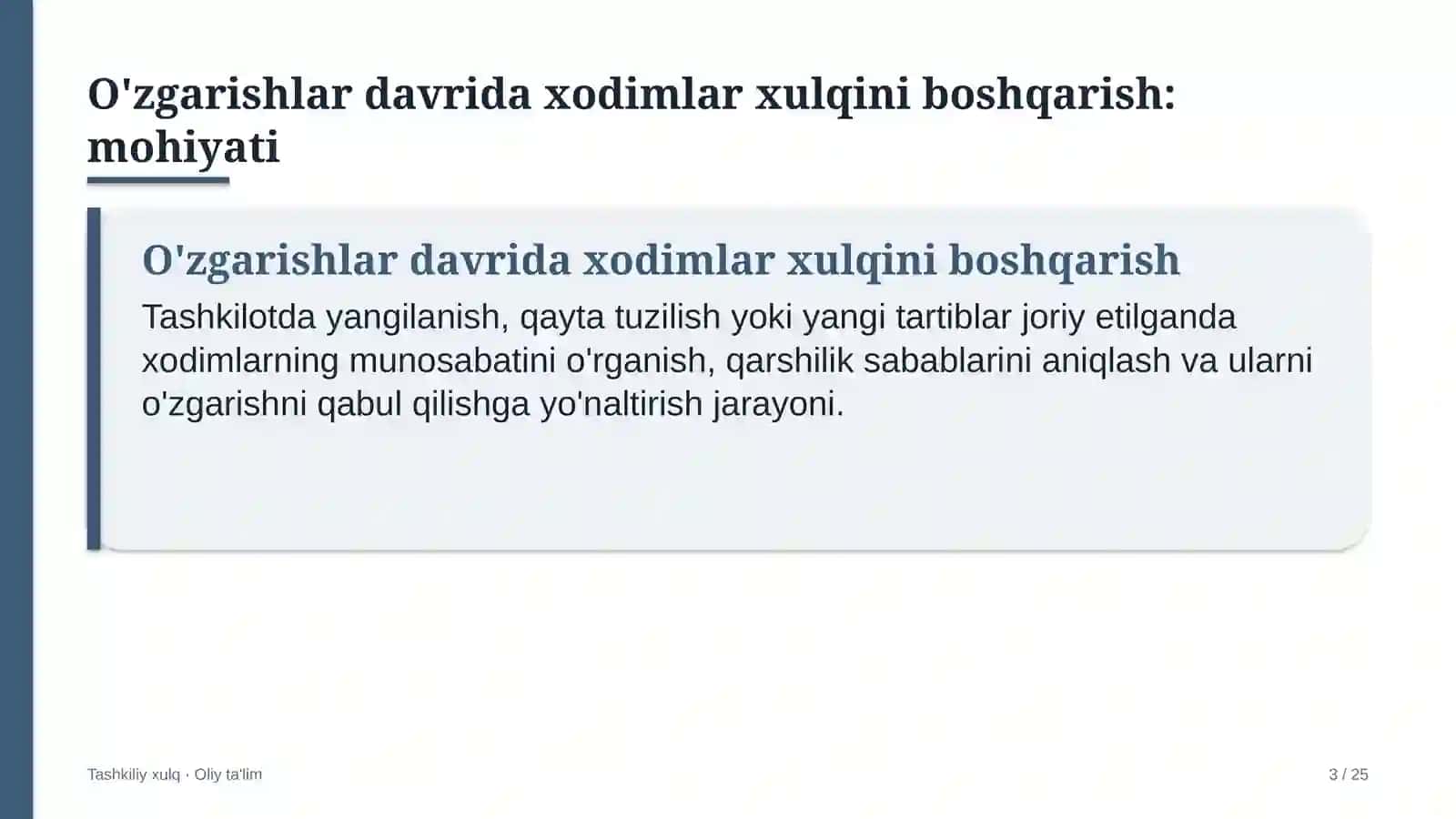 blogerlik faoliyatida tashkiliy o'zgarishlar davrida xodimlar xulqini boshqarish 3041 3